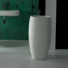 Lavabo de cerámica de diseño moderno Gaiola, hecho en Italia Viadurini