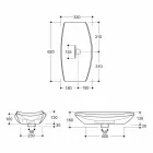 Lavabo sobre encimera de cerámica de guepardo hecho en Italia por Laura Viadurini