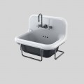 cerámica de pared rectangular Lavabo con estructura suspendida Jim