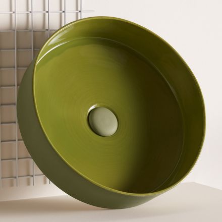 Lavabo de gres porcelánico en diferentes acabados Made in Italy - Sobre Viadurini