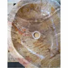 lavabo de madera fósil Contador Goa sola pieza Viadurini