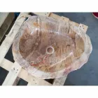 lavabo de madera fósil Contador Goa sola pieza Viadurini