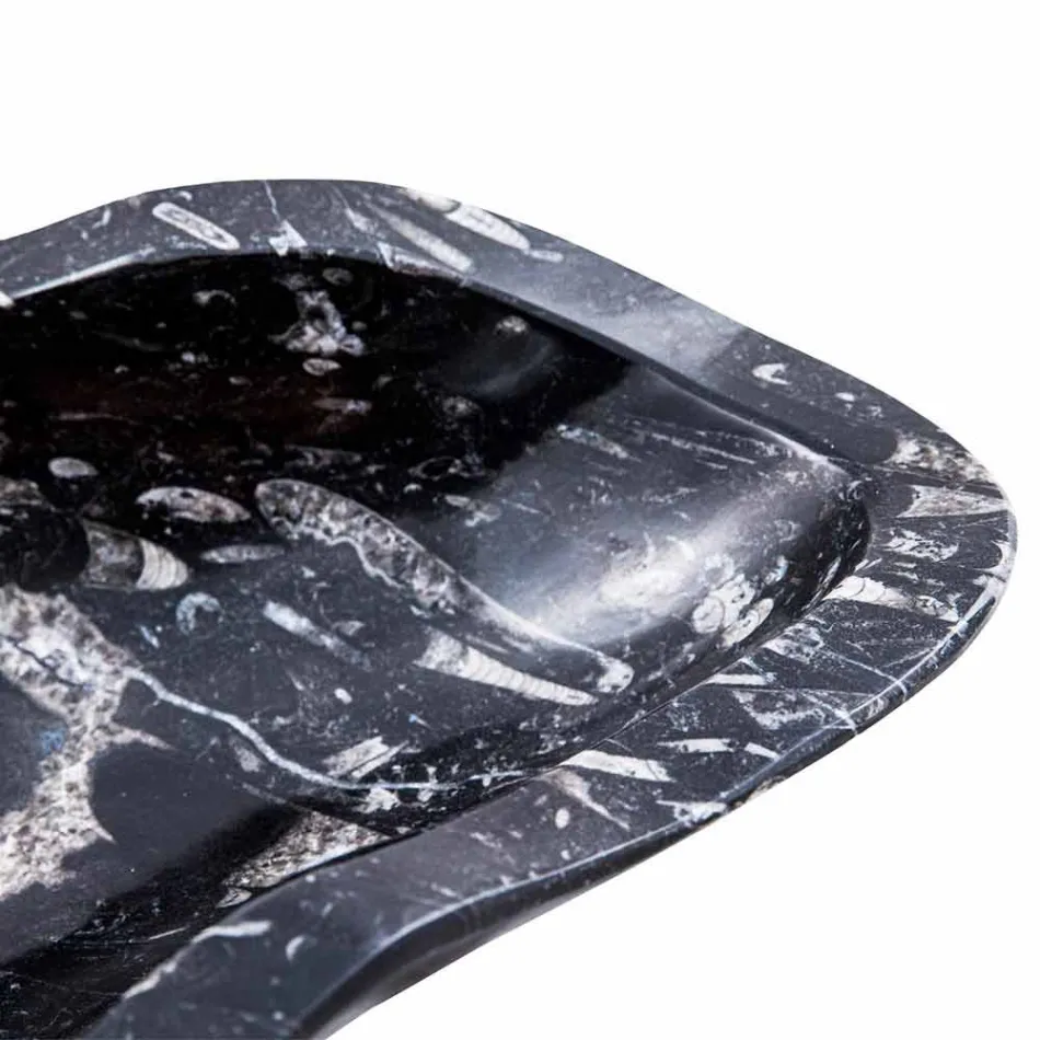 Lavabo de mármol con fósiles de soporte moderno - Burgeo Viadurini