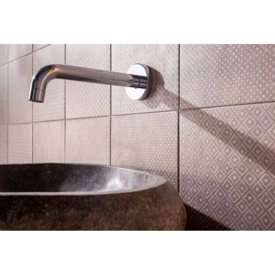 Lavabo sobre encimera hecho a mano de Pietra di Fiume - Aurea Viadurini