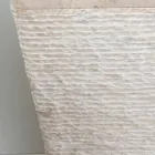 Lavabo en piedra natural, columna Robin, pieza única blanca. Viadurini