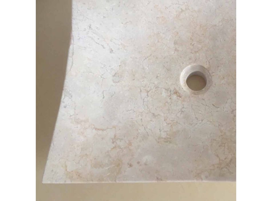 Lavabo en piedra natural del diseño Love white, pieza única Viadurini