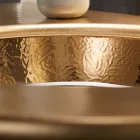 Fregadero empotrado en Fire Clay con banda en diferentes acabados Made in Italy - Erioli Viadurini