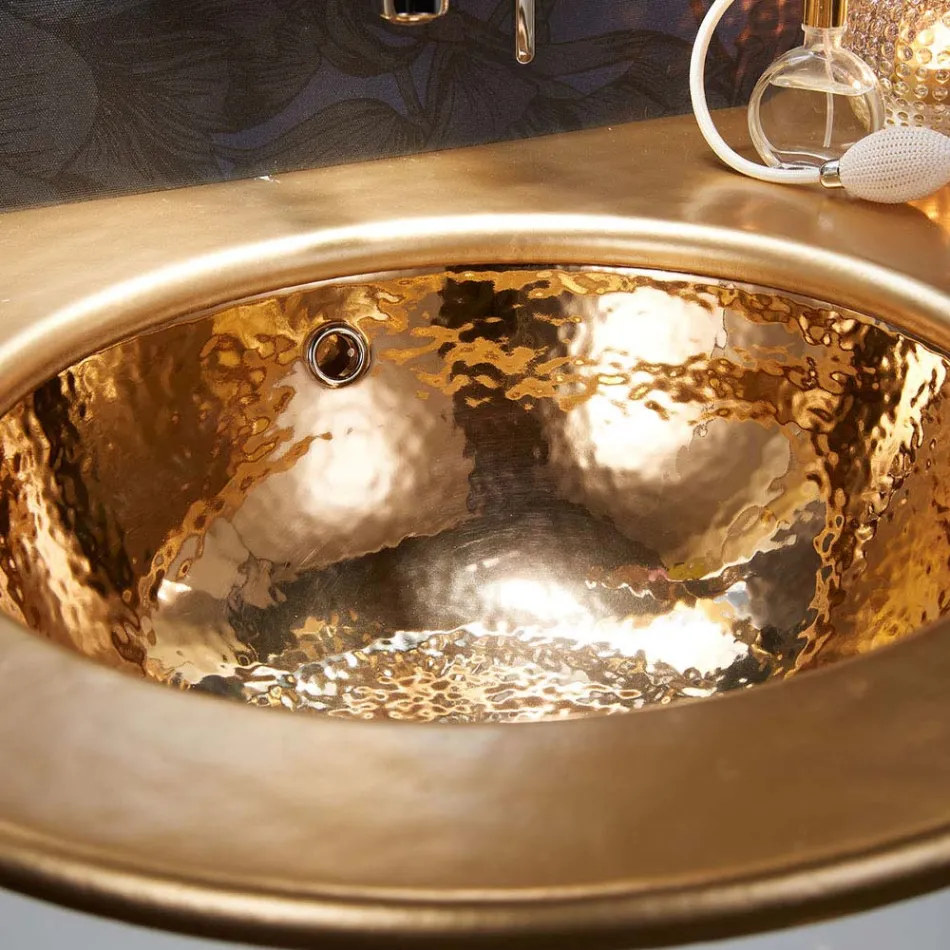 Lavabo empotrado en Fire Clay de 3 acabados Made in Italy - Erioli Viadurini