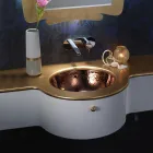 Lavabo empotrado en Fire Clay de 3 acabados Made in Italy - Erioli Viadurini