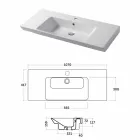 Encimera moderna y lavabo empotrado en cerámica coloreada Maida Viadurini