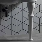 Lavabo moderno de pared con o sin patas, L90 cm en Avise Ceramic Viadurini