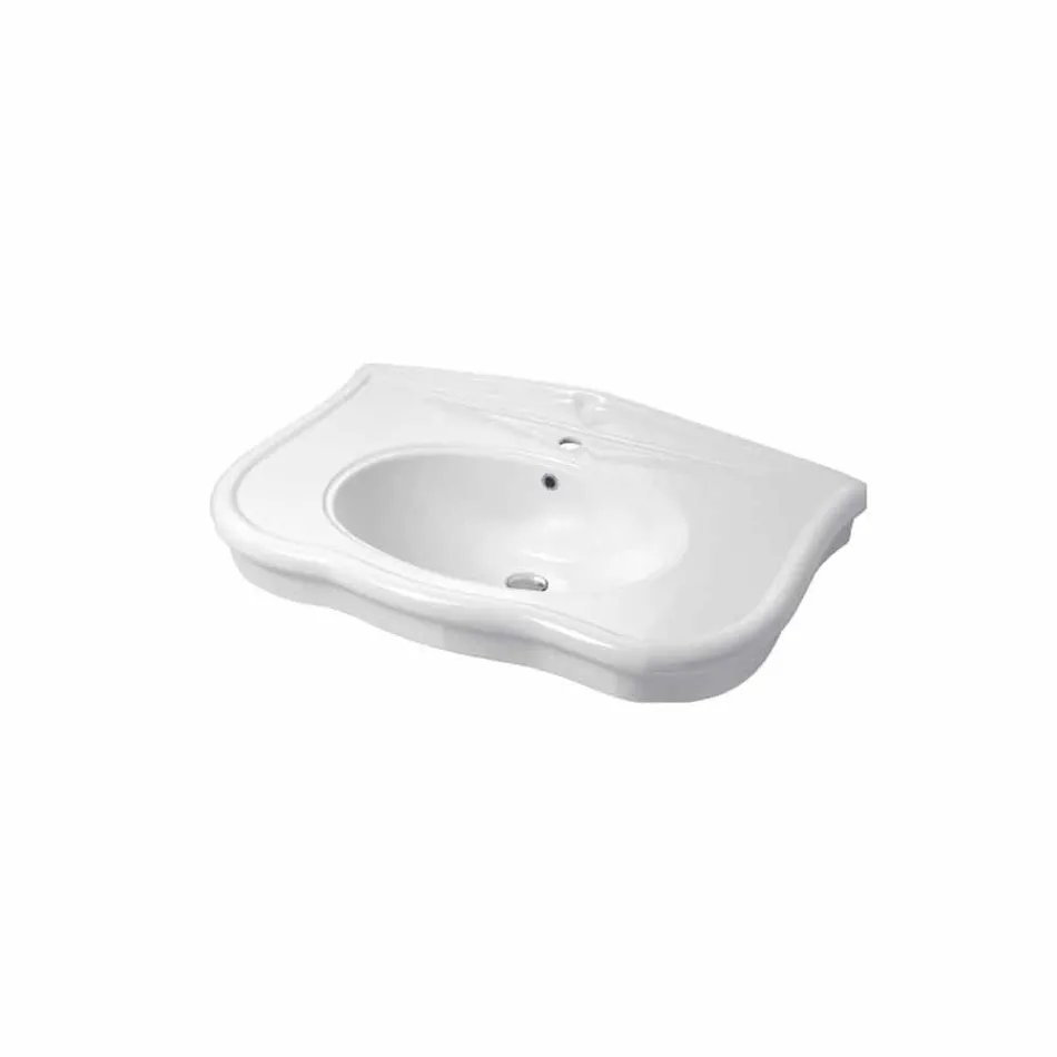 Lavabo moderno de pared con o sin patas, L90 cm en Avise Ceramic Viadurini