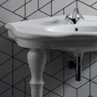 Lavabo moderno de pared con o sin patas, L90 cm en Avise Ceramic Viadurini