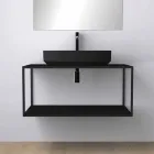 Lavabo sobre encimera óvalo de cerámica hecho en Italia, Yoel Viadurini