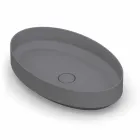 Lavabo sobre encimera óvalo de cerámica hecho en Italia, Yoel Viadurini