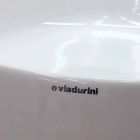 Lavabo sobre encimera ovalado L 60 cm en cerámica moderna Made in Italy - Cordino Viadurini