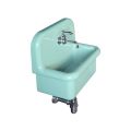 Lavabo para Amueblar el Baño en Cerámica Monocolor Verde Agua - Jazmín