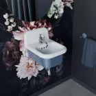 Lavabo rectangular suspendido de cerámica para baño - Elodie Viadurini