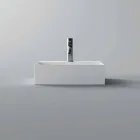 Lavabo cuadrado o rectangular de cerámica de diseño moderno Hecho en Italia - Act Viadurini