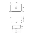 Lavabo de Cerámica Disponible en Diferentes Colores Made in Italy - Basket Viadurini