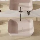 Lavabo de Cerámica Disponible en Diferentes Colores Made in Italy - Basket Viadurini