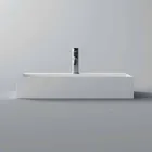 Lavabo moderno rectangular sobre encimera o suspendido 60x30 cm en cerámica - Actuar Viadurini