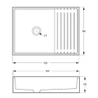 Lavabo sobre encimera rectangular de terrazo naranja Mali - Azalea Viadurini