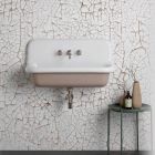 Lavabo rectangular de cerámica de pared de estilo moderno Henry Viadurini