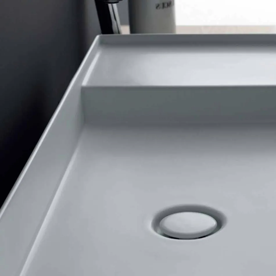 Lavabo rectangular de cerámica rectangular Icon Alice Ceramica Viadurini