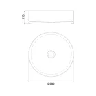 Lavabo sobre encimera redondo en acero inoxidable en diferentes acabados - Fiordaliso Viadurini
