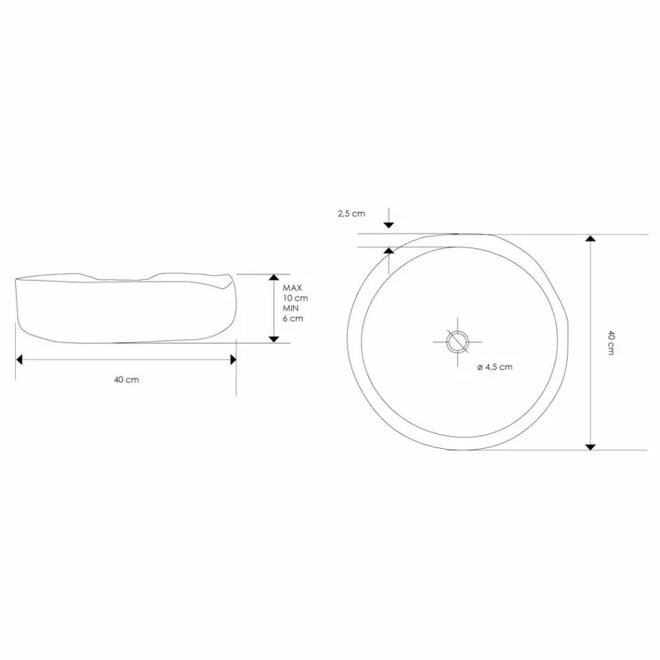 Lavabo sobre encimera moderno en teca natural pulida natural - Zino Viadurini