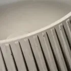 Lavabo sobre encimera redondo de cemento y resina - Ibisco Viadurini