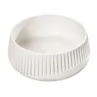 Lavabo sobre encimera redondo de cemento y resina - Ibisco Viadurini