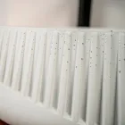 Lavabo sobre encimera redondo de cemento y resina - Ibisco Viadurini