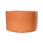 Lavabo sobre encimera redondo de terrazo naranja Mali - Azalea Viadurini