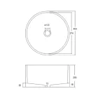 Lavabo sobre encimera redondo de terrazo naranja Mali - Azalea Viadurini