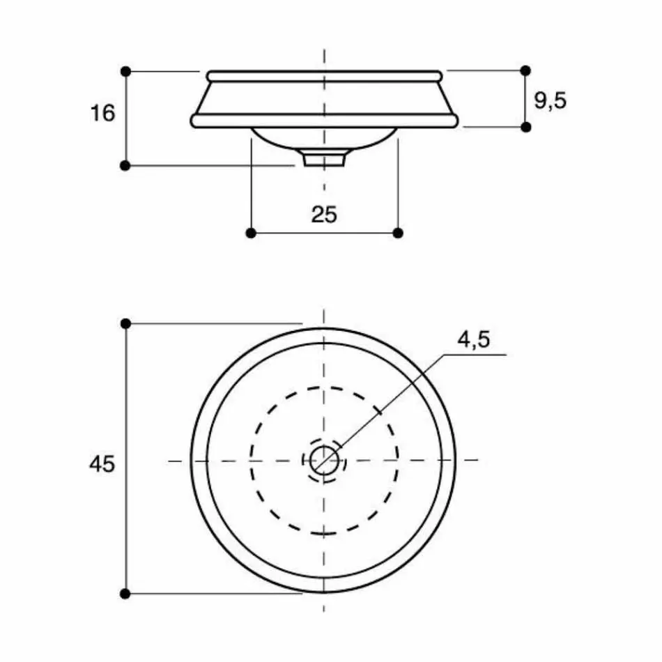 Fregadero de diseño semi-empotrado en arcilla de fuego hecho a mano en Italia, Manilo Viadurini
