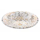 Lavabo semiencastrado en Fire Clay con Espiral Dorada Made in Italy - Principe Viadurini