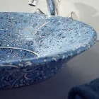 Lavabo semiencastrado en Fire Clay en diferentes acabados Made in Italy - Capatosta Viadurini