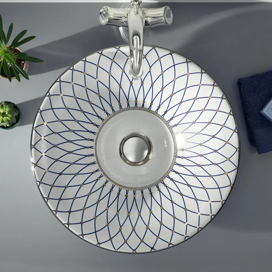 Lavabo semiencastrado en Fire Clay en diferentes acabados Made in Italy - Capatosta Viadurini