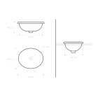 Lavabo semiencastrado en arcilla refractaria Marrón Araldica Made in Italy - Botticino Viadurini