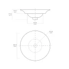 Lavabo semiencastrado en porcelana francesa de primera calidad - Pausa Viadurini