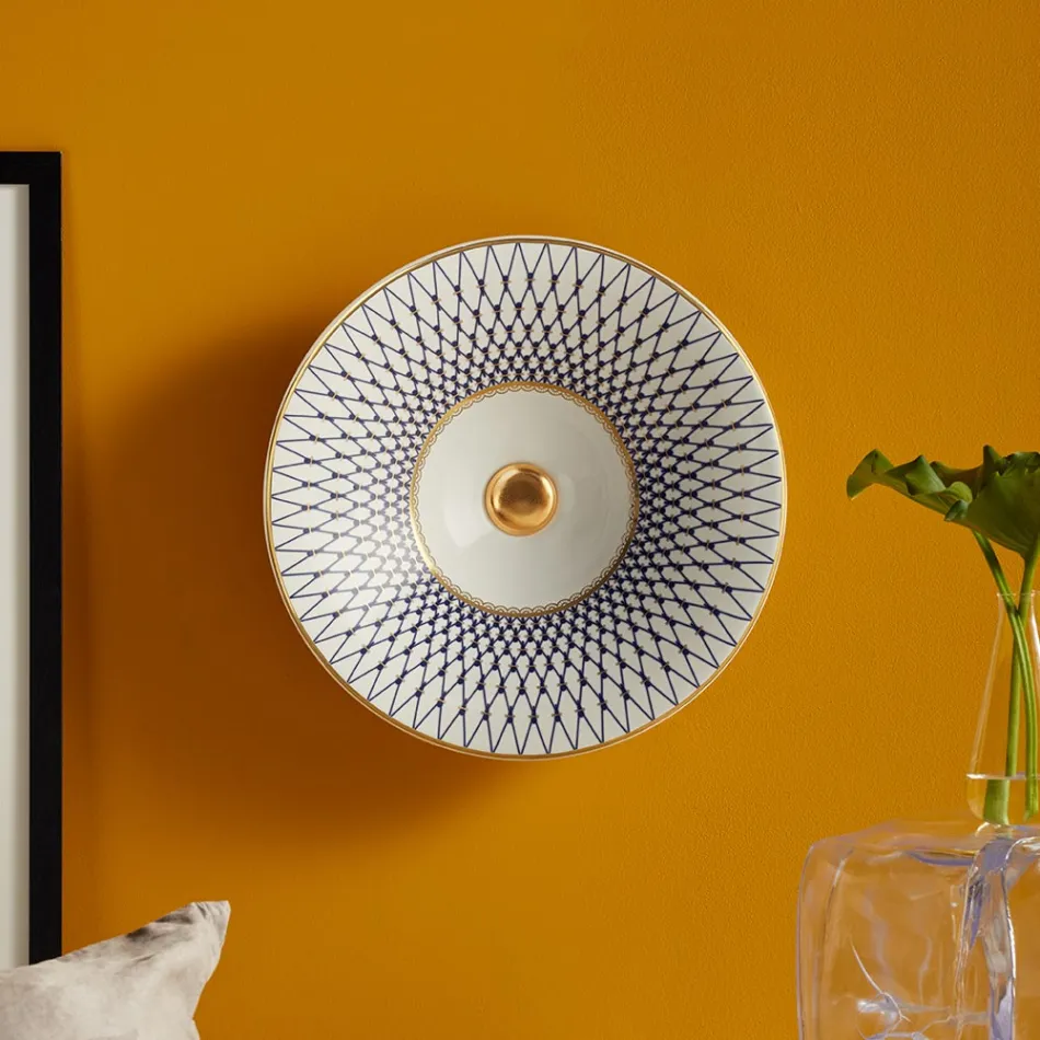 Lavabo semiencastrado en porcelana francesa de primera calidad - Pausa Viadurini