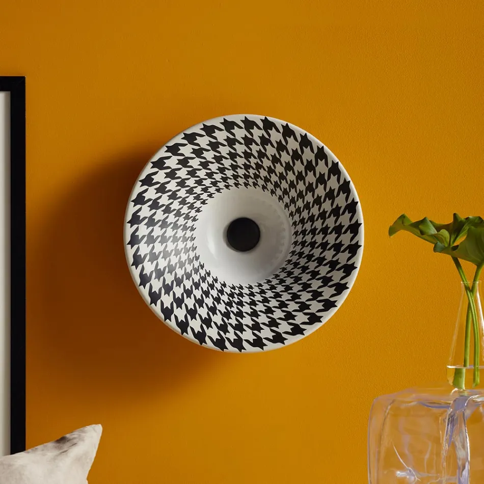 Lavabo semiencastrado en porcelana francesa de primera calidad - Pausa Viadurini