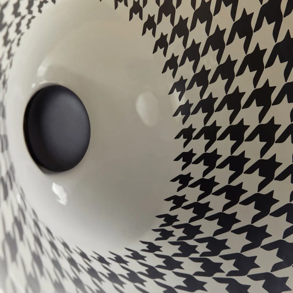 Lavabo semiencastrado en porcelana francesa de primera calidad - Pausa Viadurini