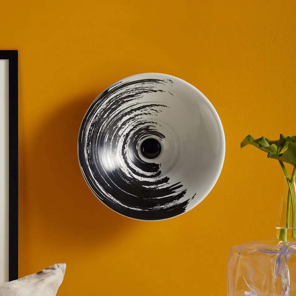 Lavabo semiencastrado en porcelana francesa de primera calidad - Pausa Viadurini