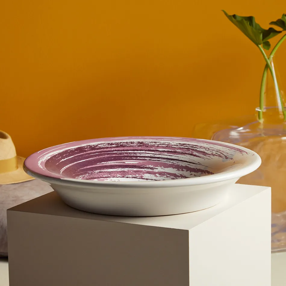 Lavabo semiencastrado en porcelana francesa de primera calidad - Pausa Viadurini