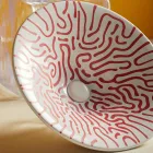 Lavabo semiencastrado en porcelana francesa de primera calidad - Pausa Viadurini