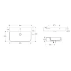 Lavabo suspendido de cerámica con toallero opcional Made in Italy - Graffa Viadurini