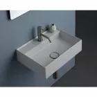 Lavabo suspendido de cerámica Sun 50x35 cm, disponible en varios colores Viadurini